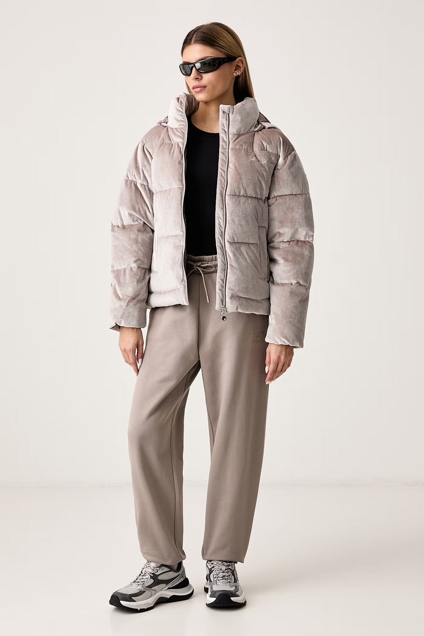 EA7 Emporio Armani  капитонирано яке дамско от кадифе