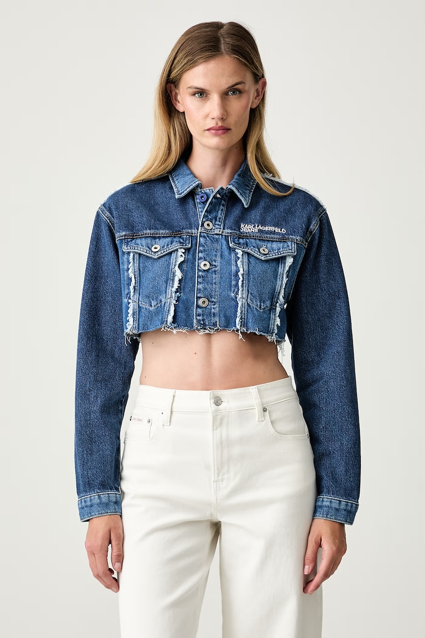 Karl Lagerfeld Jeans traper jakna za žene od pamuka