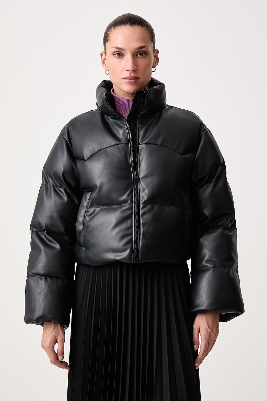 Levi's krótka kurtka damska PALMER CROPPED PUFFER czarna 006SA