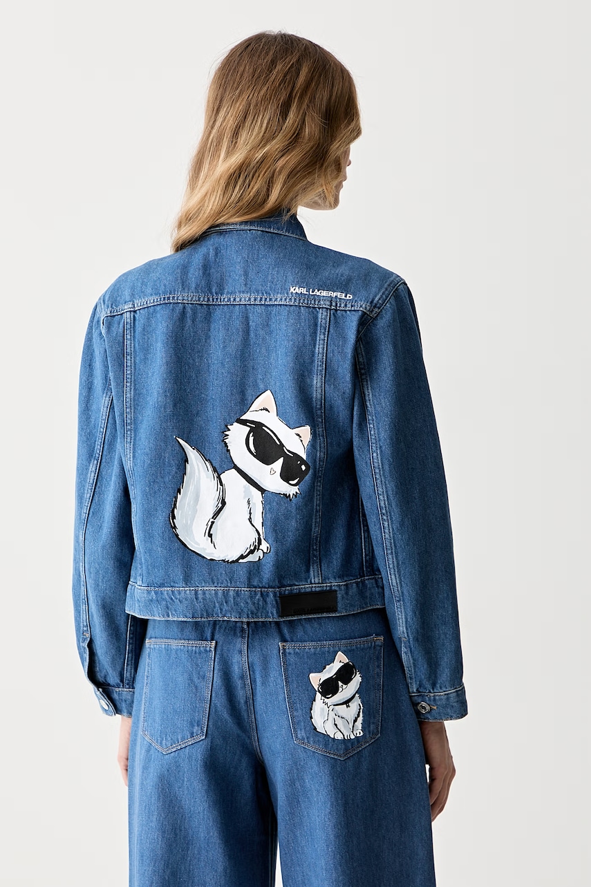 Karl Lagerfeld jachetă pentru femei din denim IKON