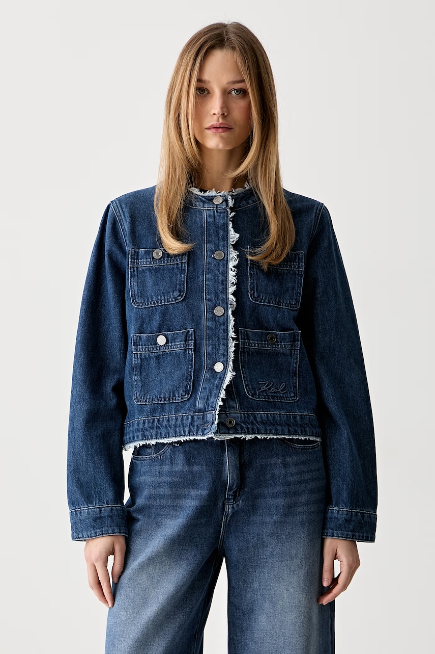 Karl Lagerfeld geacă de blugi pentru femei din denim