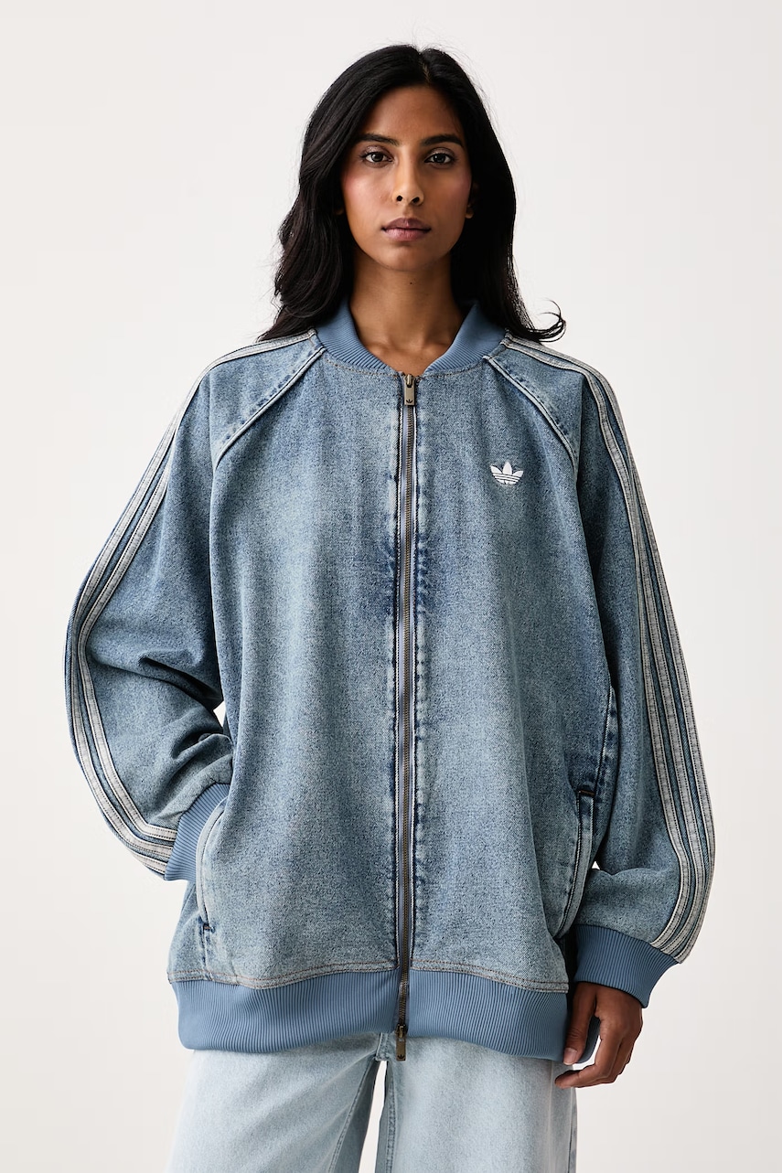 adidas Originals  bunda bomber dámska rifľová