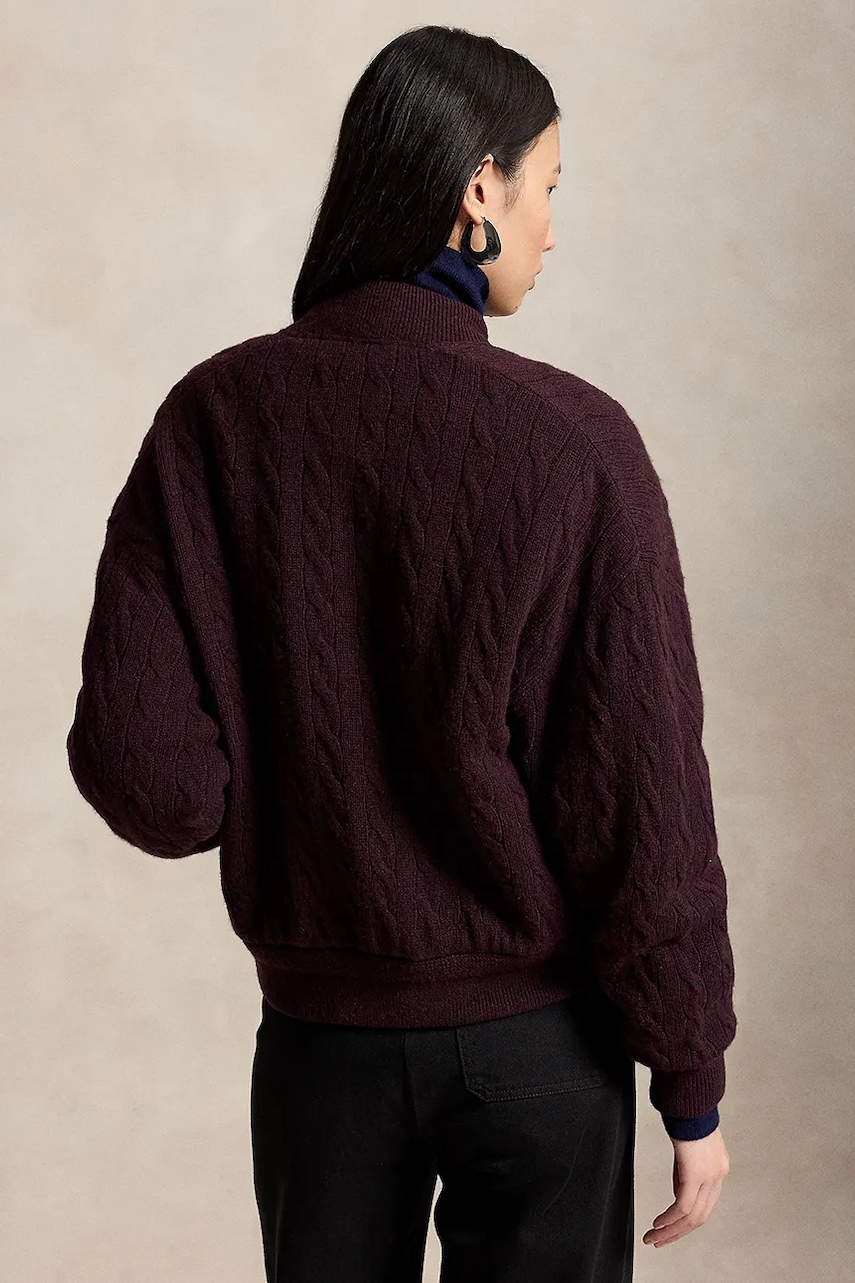 Polo Ralph Lauren bomber γυναικείο με μαλλί