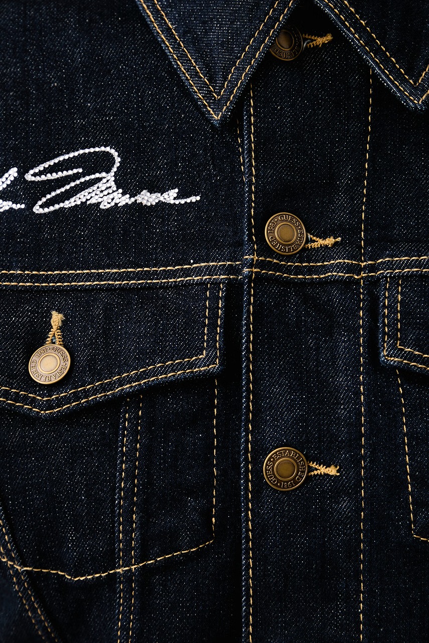 Guess Guess τζιν μπουφάν γυναικείο με βαμβάκι ROSALYN - 5