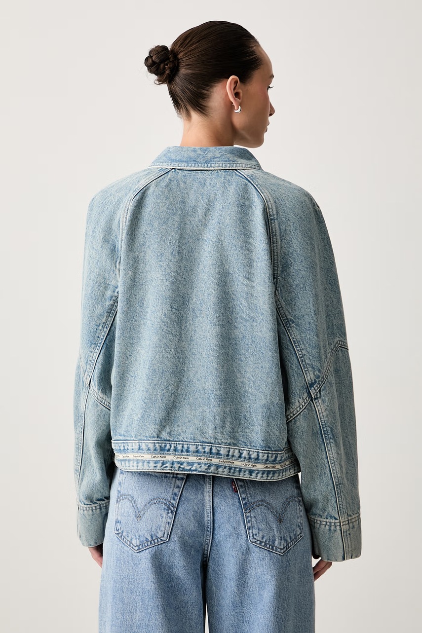 Calvin Klein Jeans Calvin Klein Jeans τζιν μπουφάν γυναικείο ντένιμ - 3