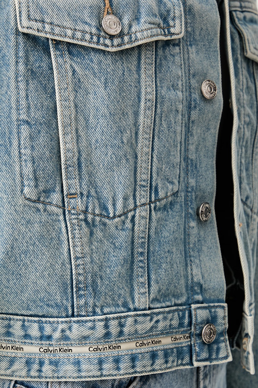 Calvin Klein Jeans Calvin Klein Jeans τζιν μπουφάν γυναικείο ντένιμ - 5