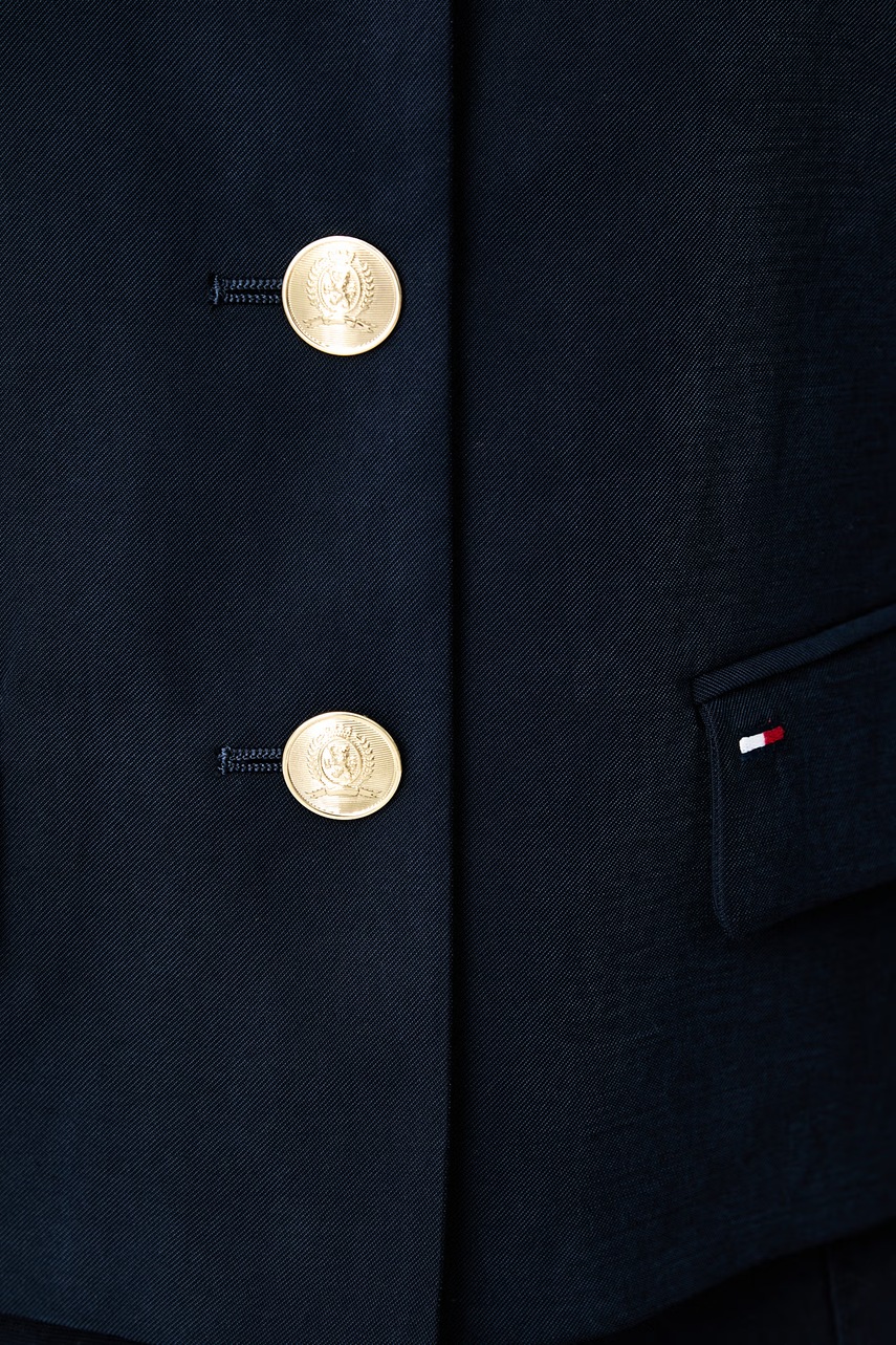 Tommy Jeans jednoradové sako dámske s viskózou