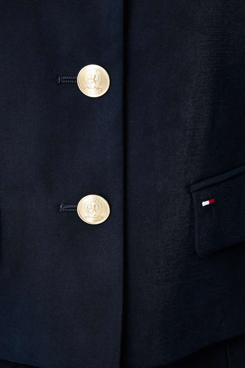 Tommy Jeans jednoradové sako dámske s viskózou