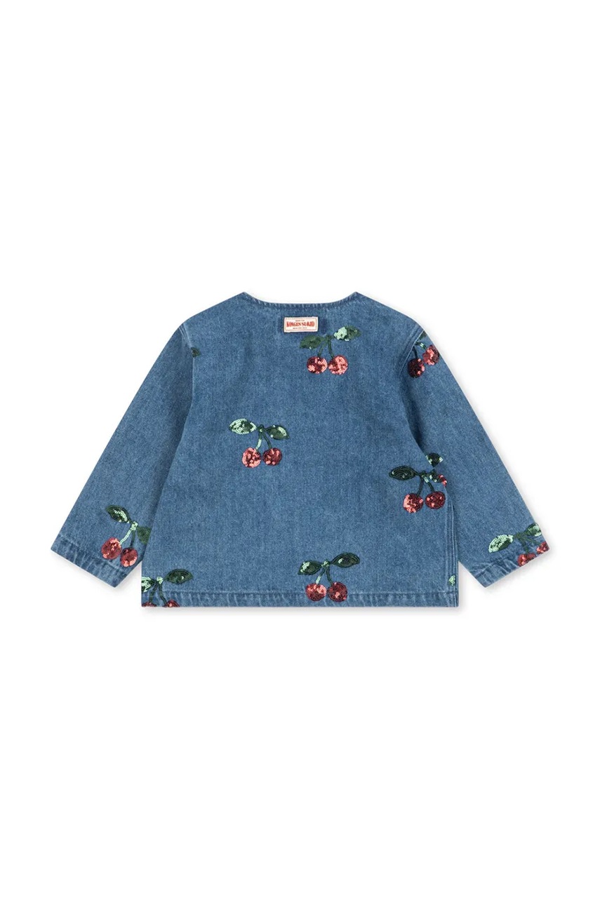 Konges Sløjd  дънково яке за деца от памук MAGOT SEQUIN DENIM SHIRT GOTS