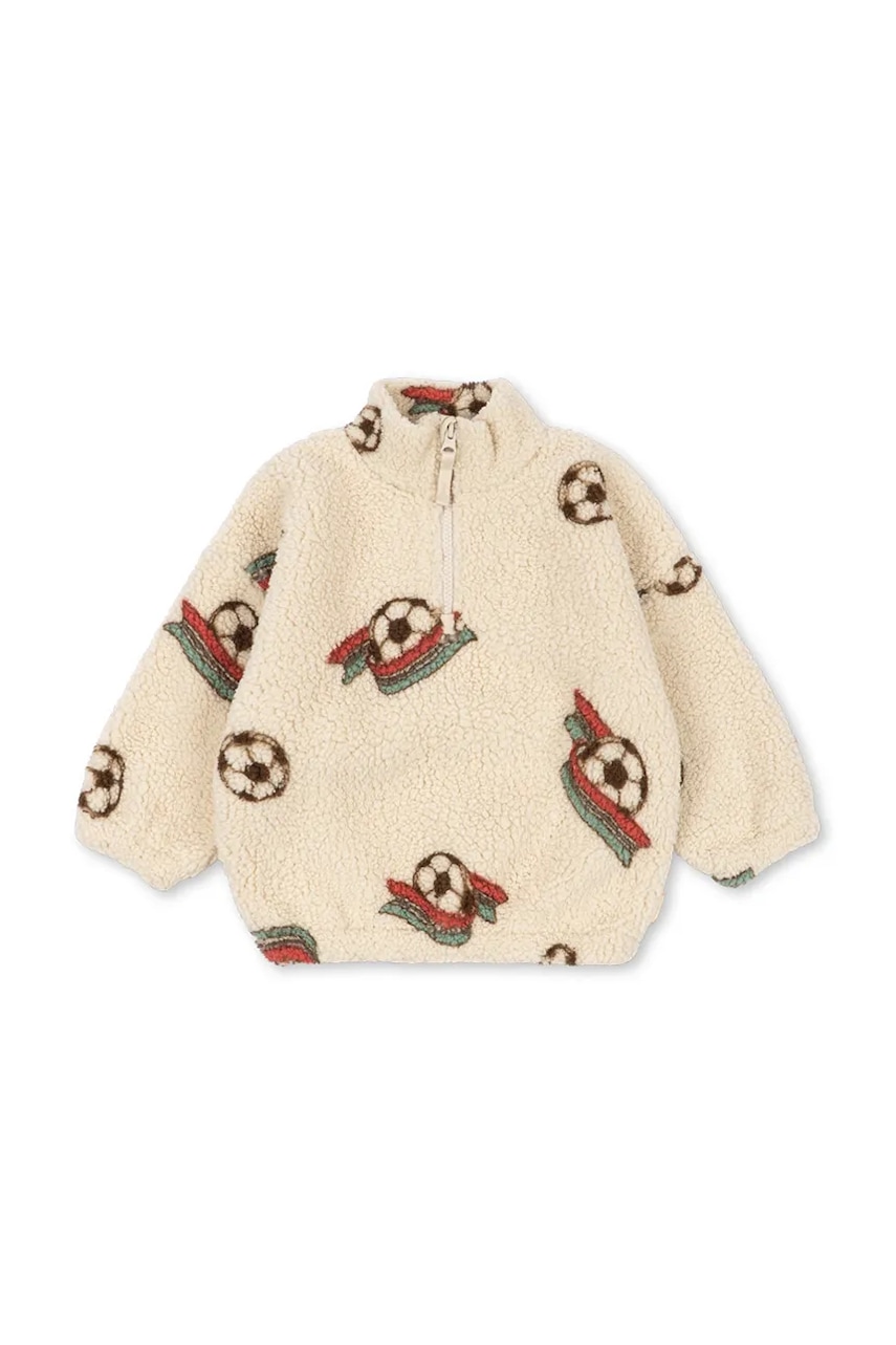 Konges Sløjd jakna za djecu s flisom JODY TEDDY HALF ZIP GRS