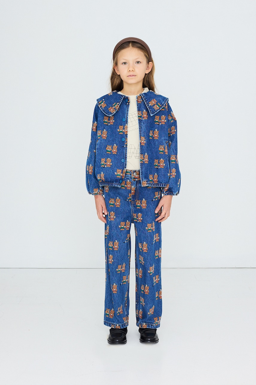 Tinycottons traper jakna za djecu od pamuka TINY TEA ROOM DENIM JACKET