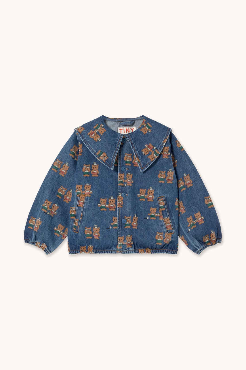 Tinycottons  дънково яке за деца от памук TINY TEA ROOM DENIM JACKET