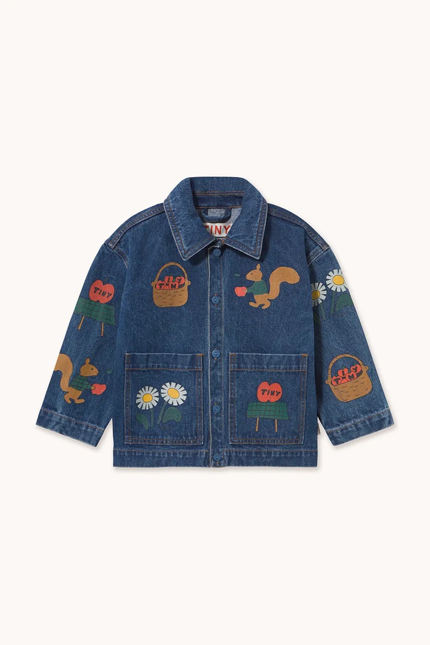 Tinycottons džínová bunda dětská bavlněná TINY APPLES JACKET (obrázek 2)