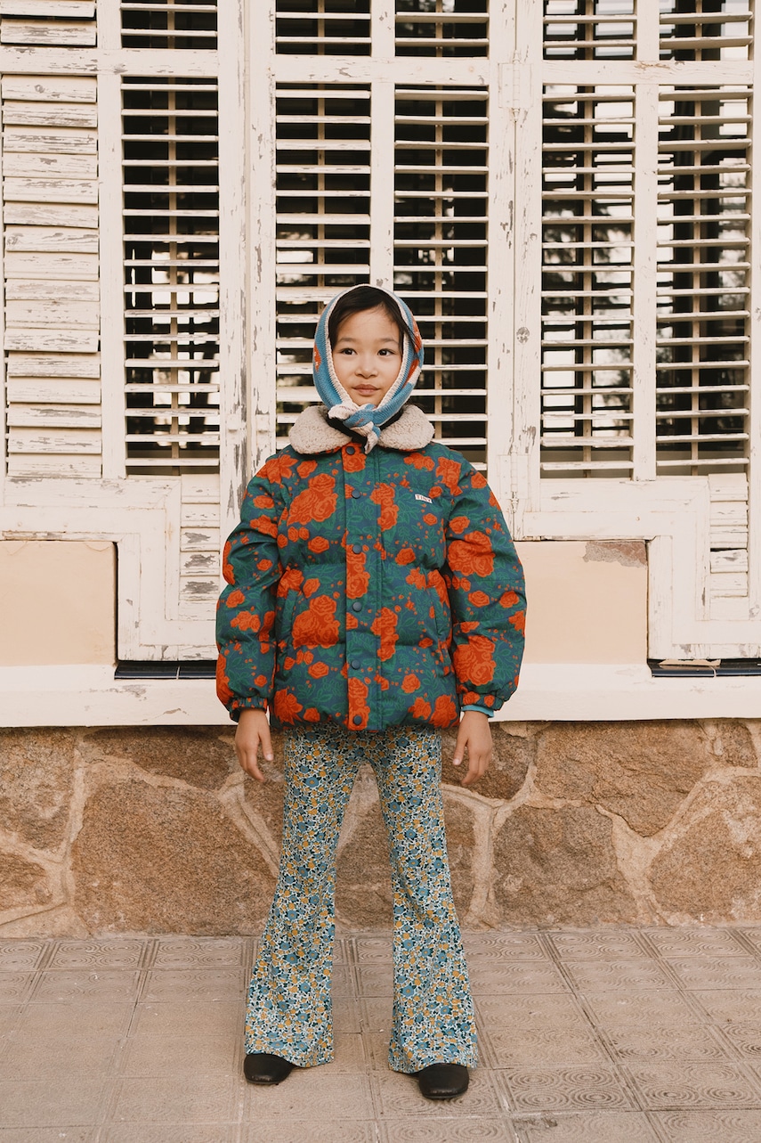 Tinycottons prošivena jakna za djecu s pamukom ROSES SHORT PADDED JACKET
