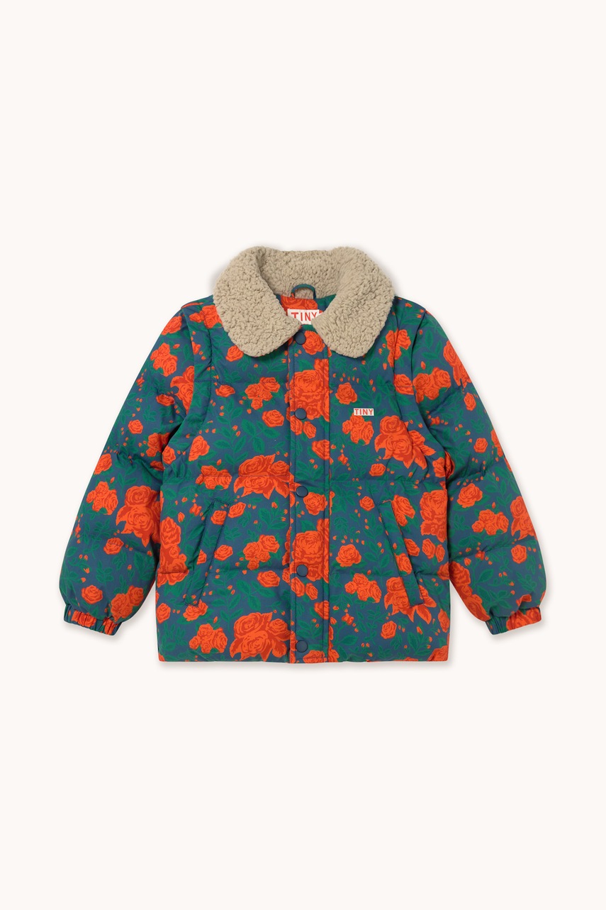 Tinycottons  капитонирано яке за деца с памук ROSES SHORT PADDED JACKET