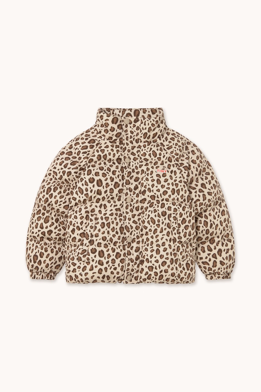 Tinycottons  капитонирано яке за деца с памук ANIMAL PRINT SHORT PADDED JACKET