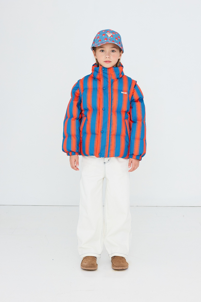 Tinycottons prošivena jakna za djecu od pamuka RETRO STRIPES SHORT PADDED JACKET