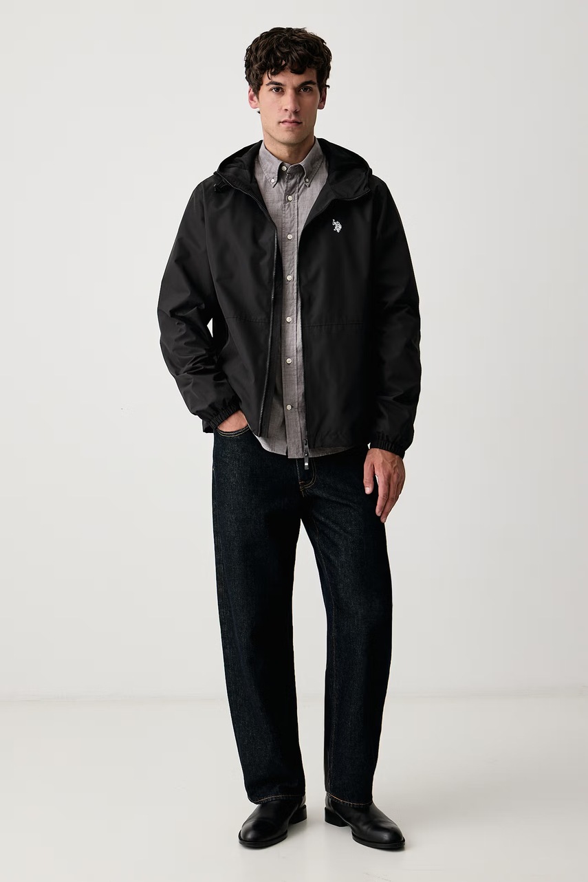 U.S. Polo Assn.  преходно яке мъжко Hooded Windbreaker