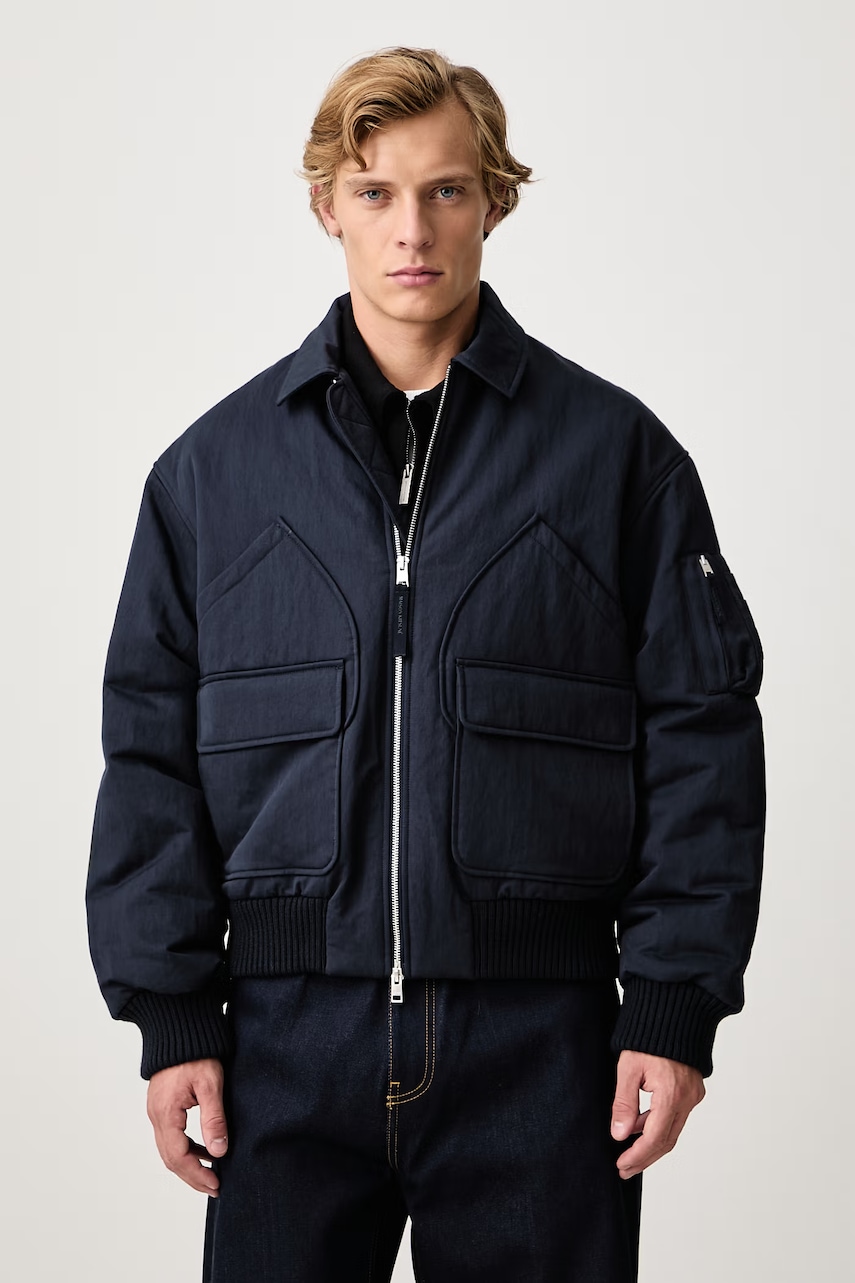 Maison Kitsuné  Bomber jachetă cu bumbac pentru bărbați