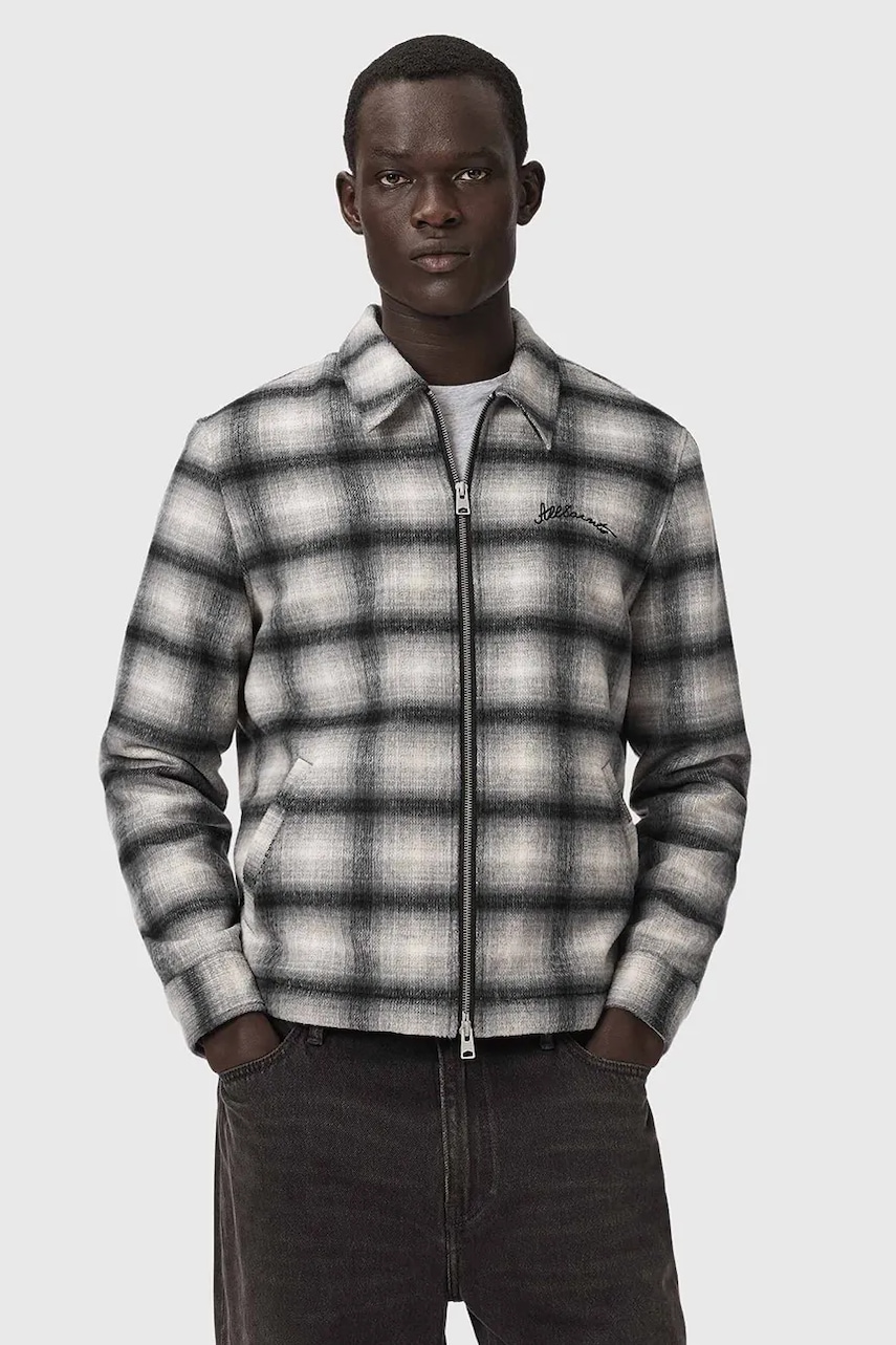 AllSaints πουκάμισο ανδρικό με μαλλί CONDUCT JACKET