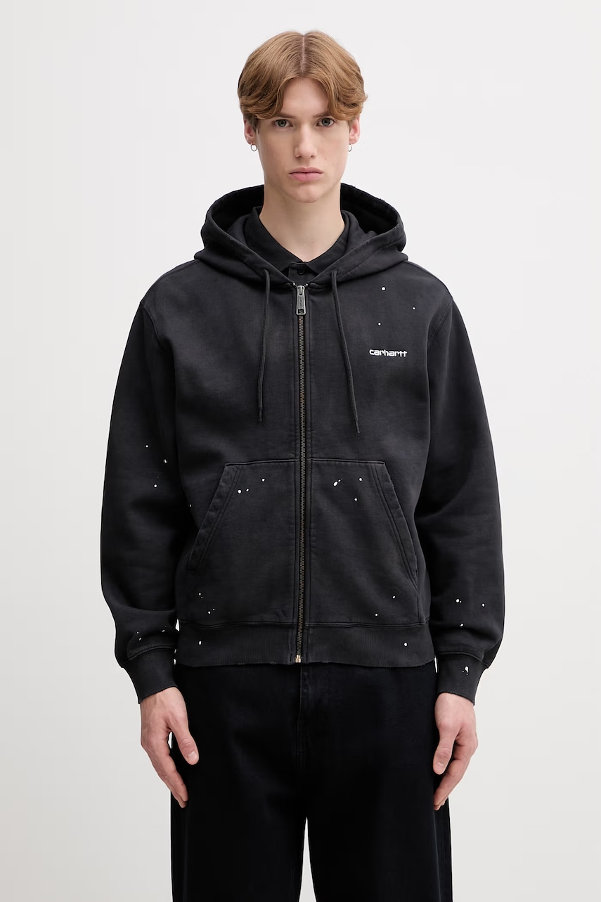 Carhartt WIP Hooded Painter bluza rozpinana z kapturem bawełniana męska