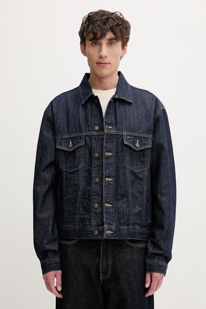 Tommy Jeans geacă tip cămașă pentru bărbați, din denim