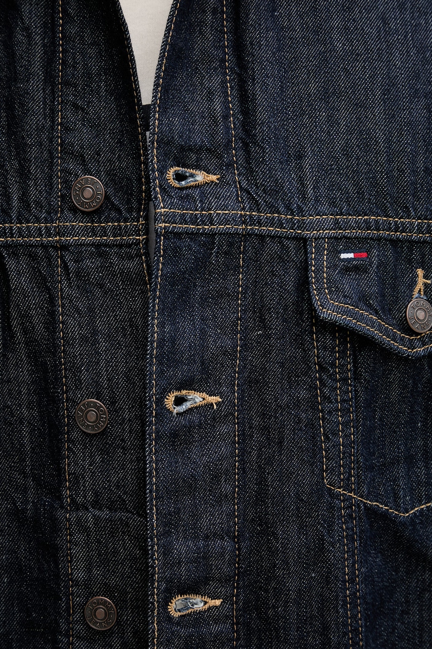 Tommy Jeans košeľová bunda pánska rifľová