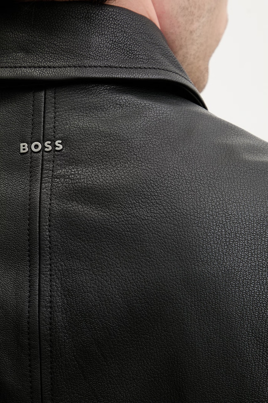 BOSS Orange prechodná bunda pánska kožená Josual