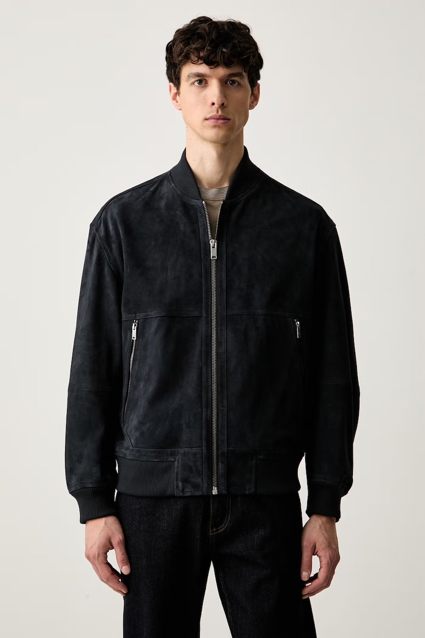 BOSS Orange bomber ανδρικό δερμάτινο σουέτ Jonorve