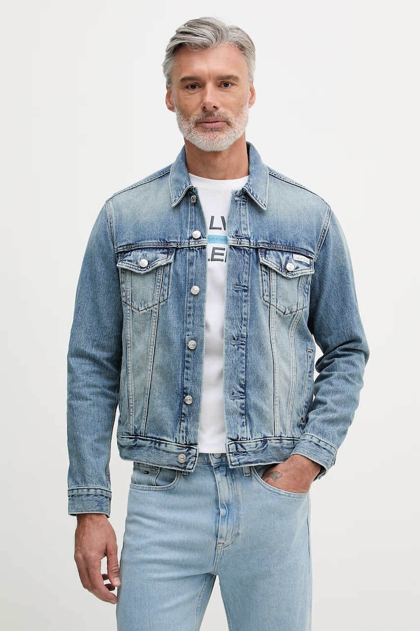 Calvin Klein Jeans geacă de blugi pentru bărbați din denim