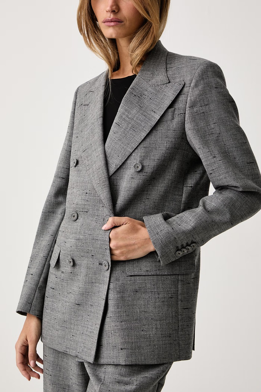 Officine Generale Officine Generale σταυρωτό σακάκι γυναικείο με μαλλί SANDRA - 4
