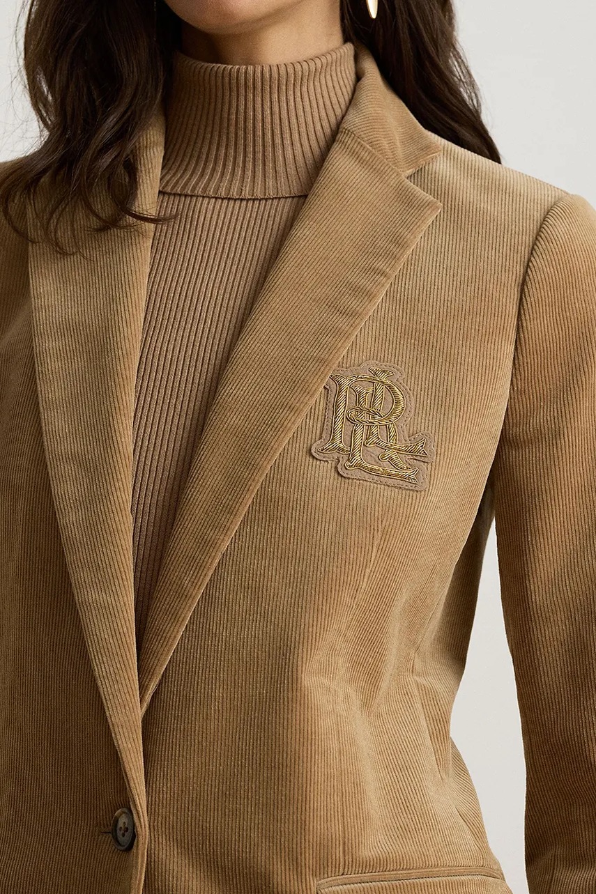 Lauren Ralph Lauren Lauren Ralph Lauren σακάκι γυναικείο βαμβακερό με ελαστάν - 4