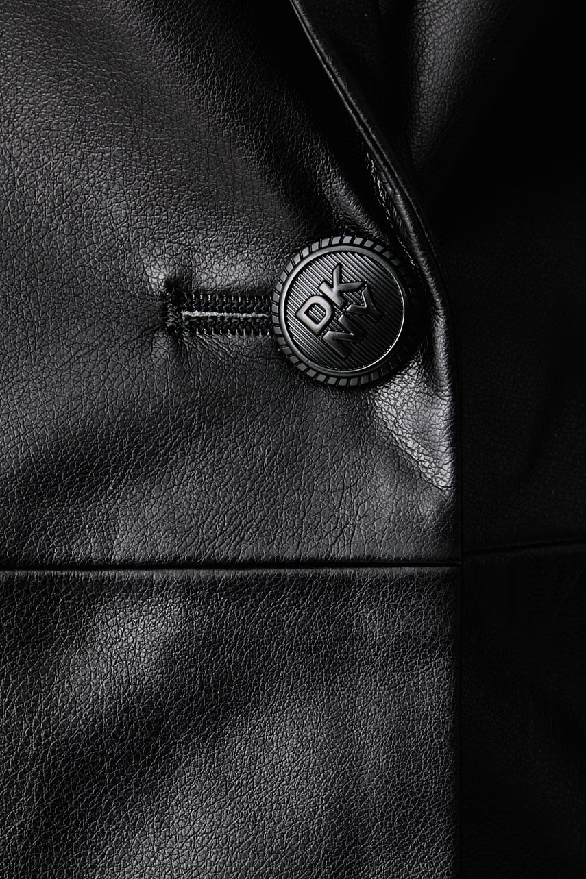 DKNY DKNY μονόπετο σακάκι γυναικείο από συνθετικό δέρμα - 5