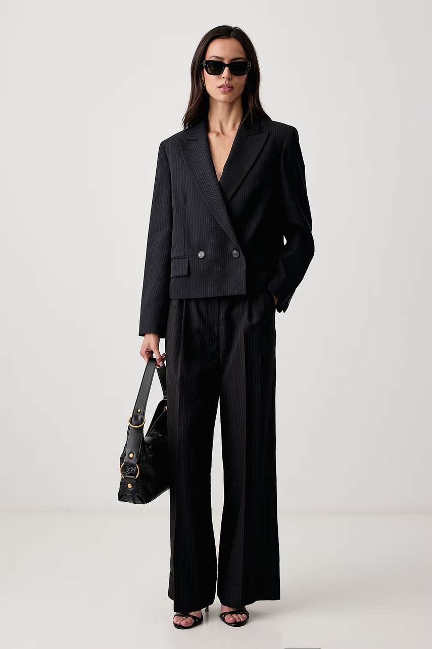 Weekend Max Mara σταυρωτό σακάκι γυναικείο με μαλλί WKDCANAPA