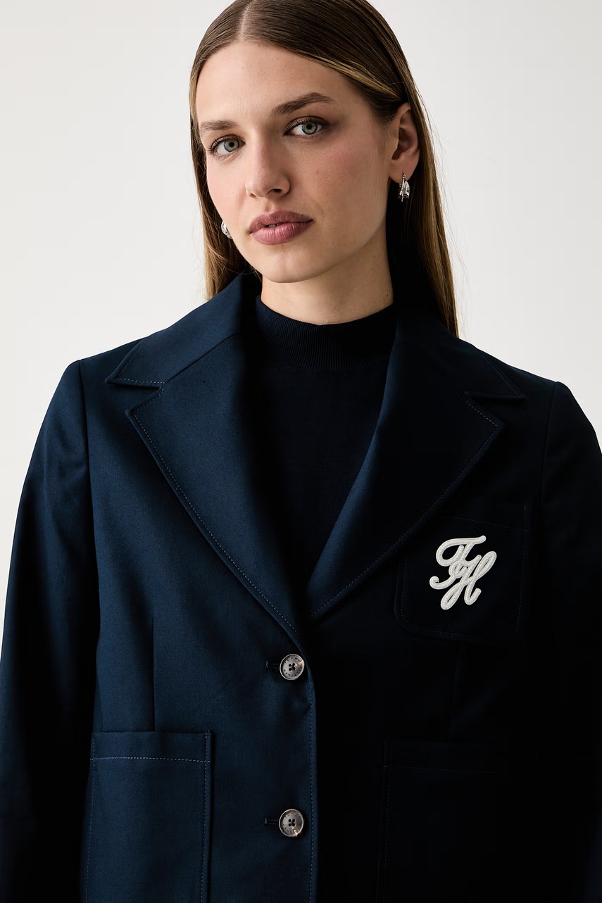 Tommy Hilfiger Tommy Hilfiger σακάκι γυναικείο βαμβακερό - 4