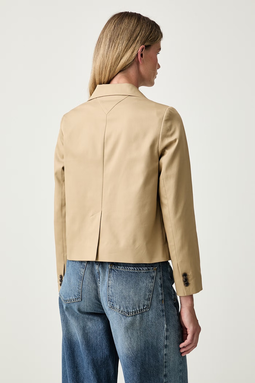Tommy Hilfiger Tommy Hilfiger σακάκι γυναικείο βαμβακερό - 3