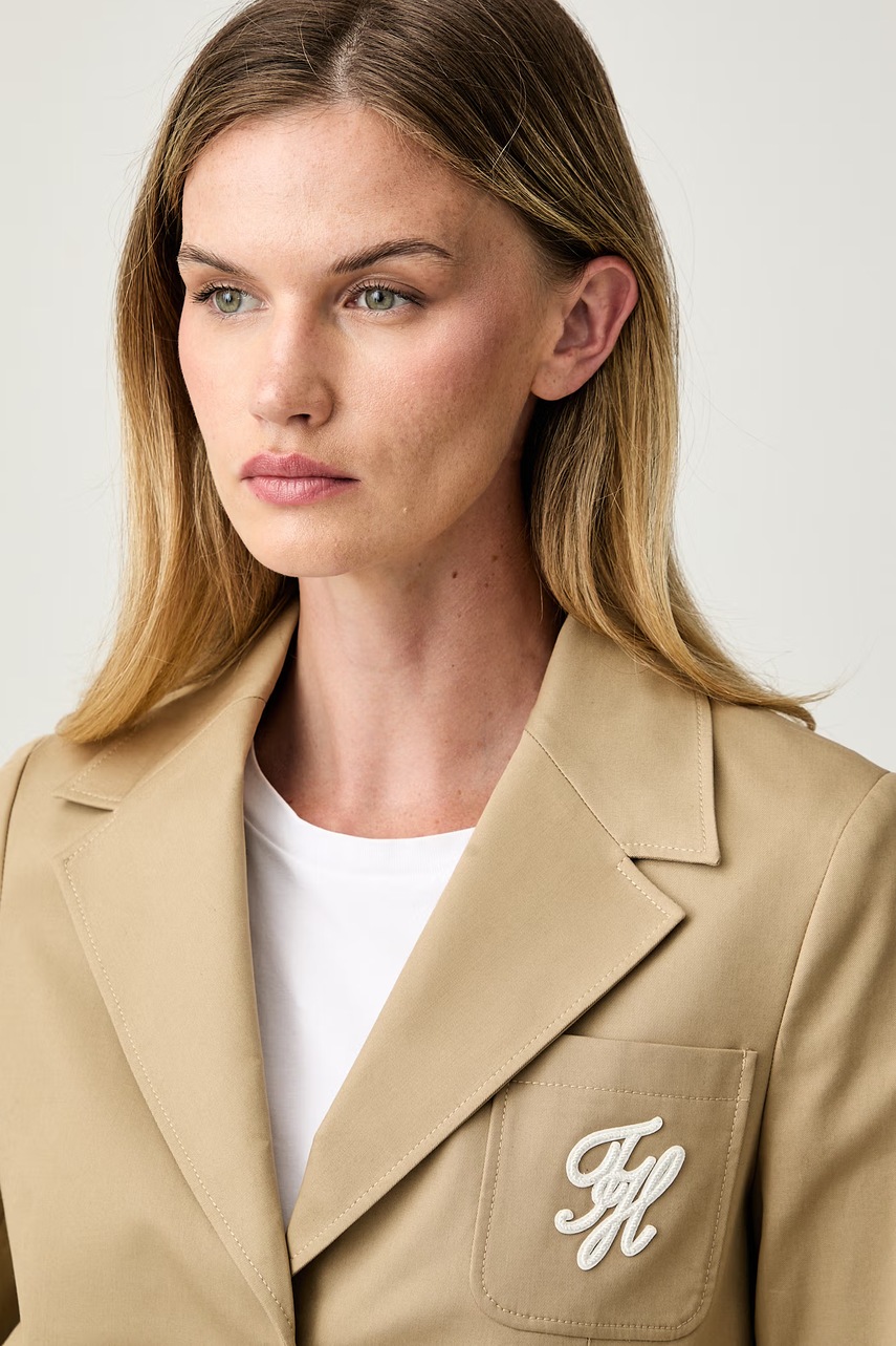 Tommy Hilfiger Tommy Hilfiger σακάκι γυναικείο βαμβακερό - 4