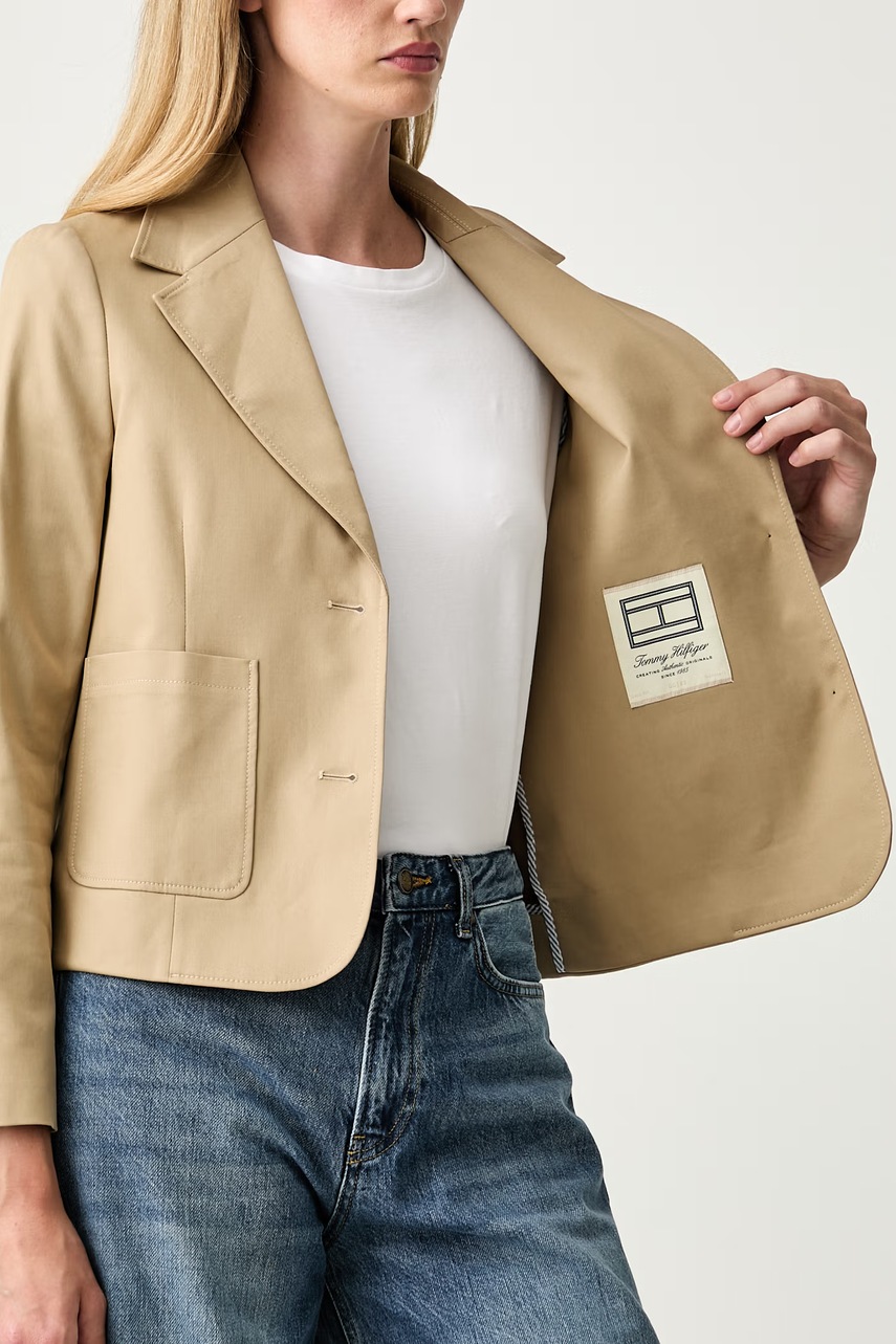 Tommy Hilfiger Tommy Hilfiger σακάκι γυναικείο βαμβακερό - 6