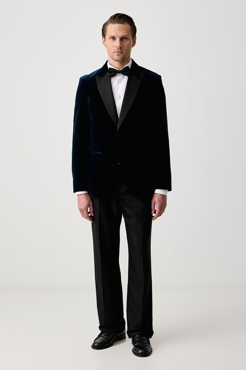 BOSS  сако с едноредно закопчаване мъжко от кадифе H-Hutson-Tux-Pk-264