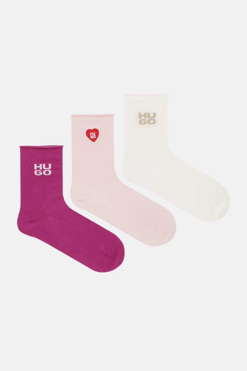 HUGO Κάλτσες Γυναικεία 3P SH HEART CC W 3-pack