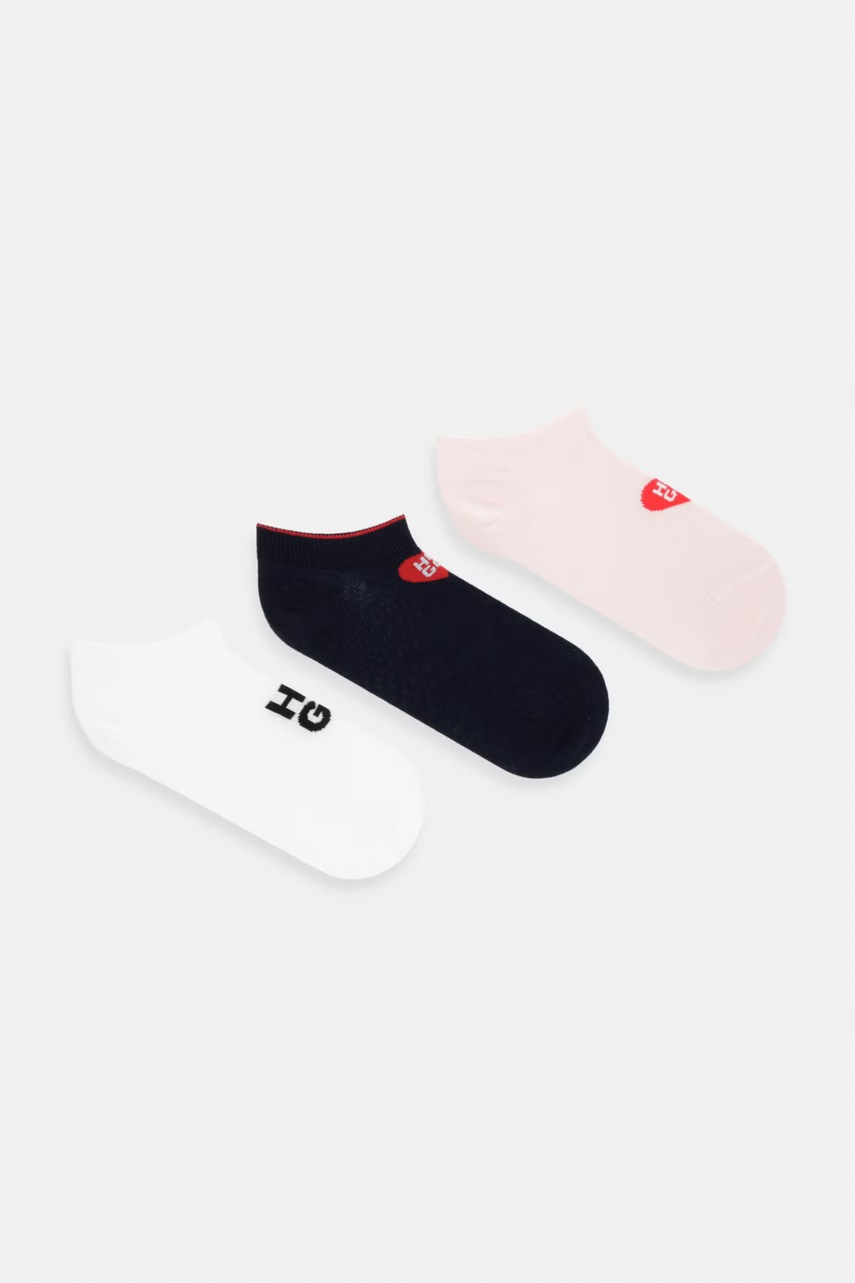 HUGO ponožky dámské 3P AS HEARTLOGO CC W 3-pack