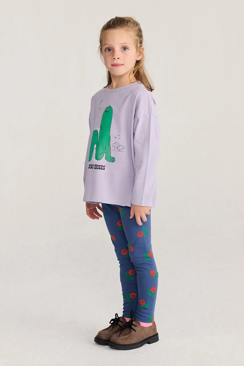 Bobo Choses  legíny detské bavlnené s elastanom Stamp Bloom (obrázok 3)