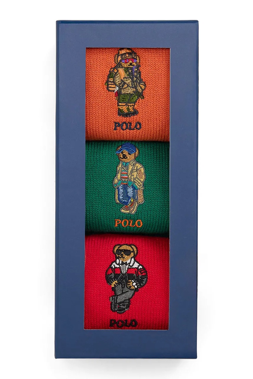Polo Ralph Lauren  чорапи мъжки от памук с еластан 3 броя