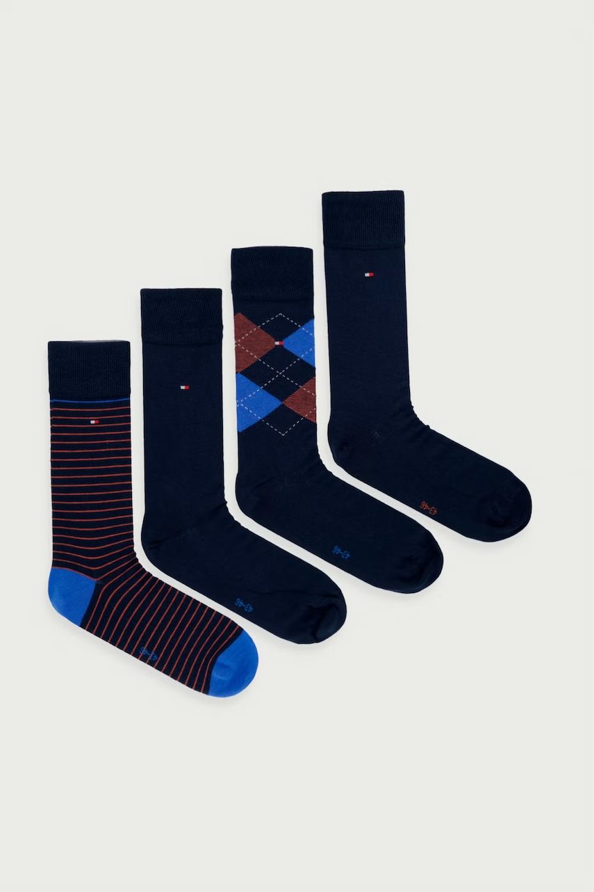 Tommy Hilfiger  ponožky pánske s bavlnou 4-pak