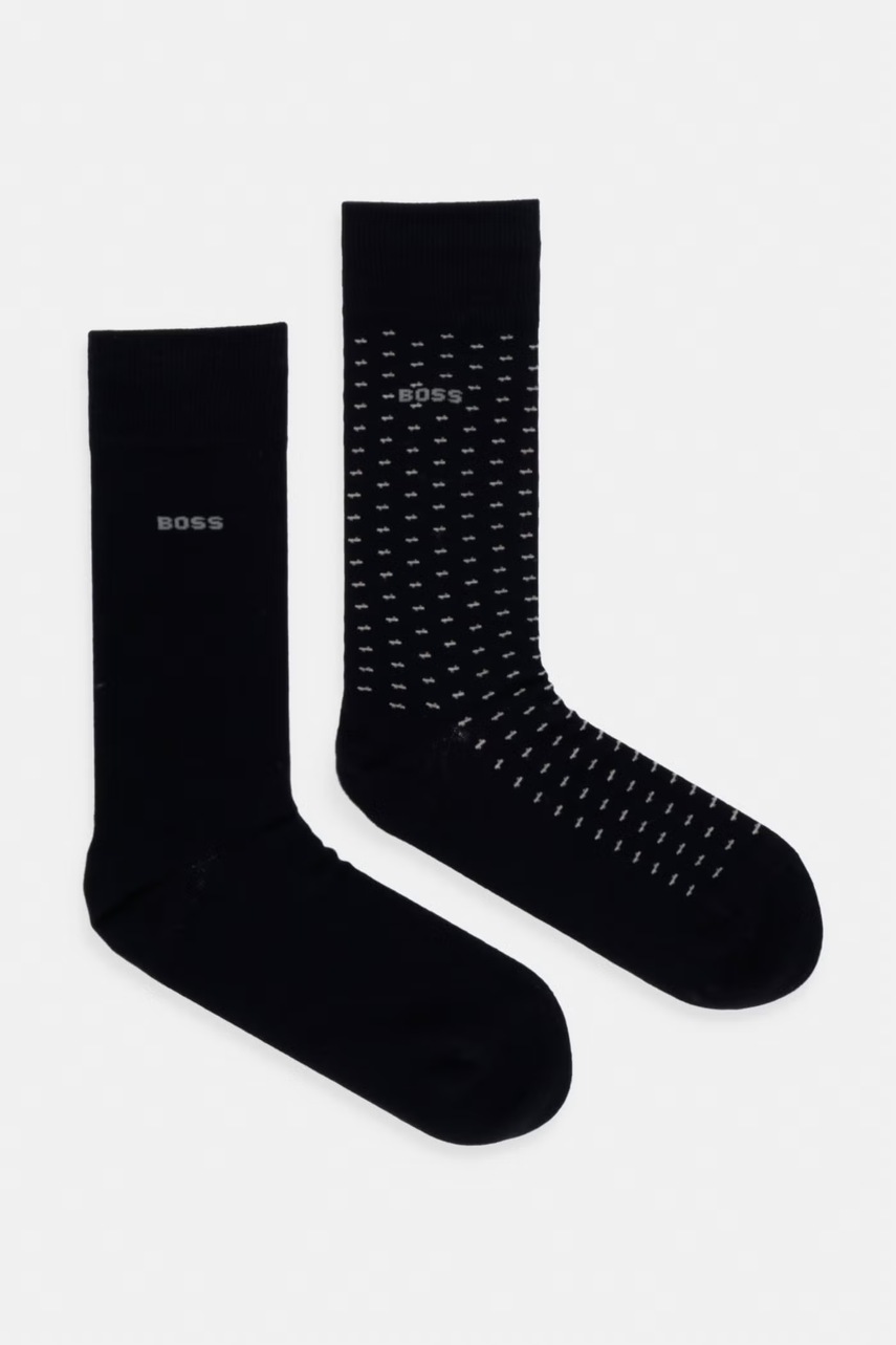 BOSS ponožky pánske s bavlnou 2P RS Minipattern 2-pak