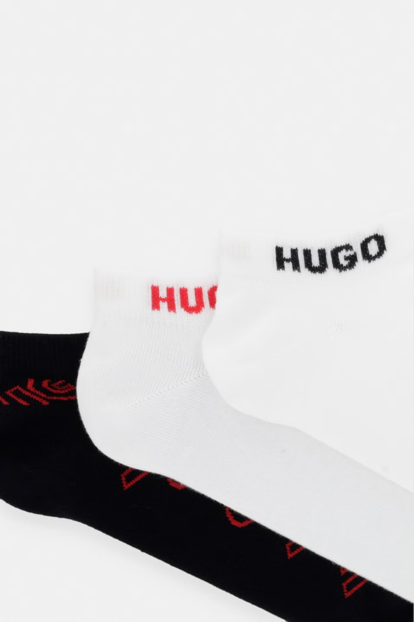 HUGO ponožky pánske 3P AS LOGO AOP C 3-pak