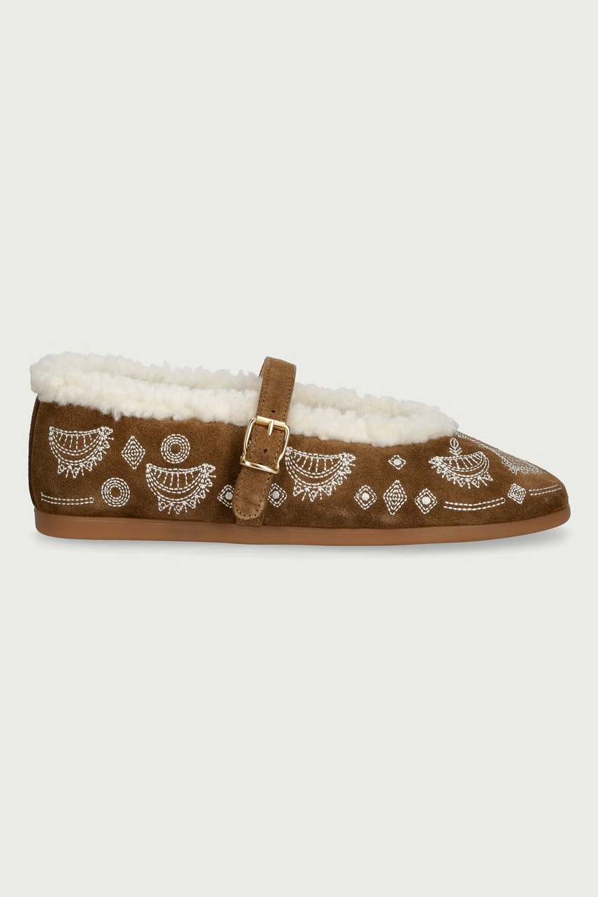 Posa  балеринки от велур St. Moritz Ballet Flats Bohemian