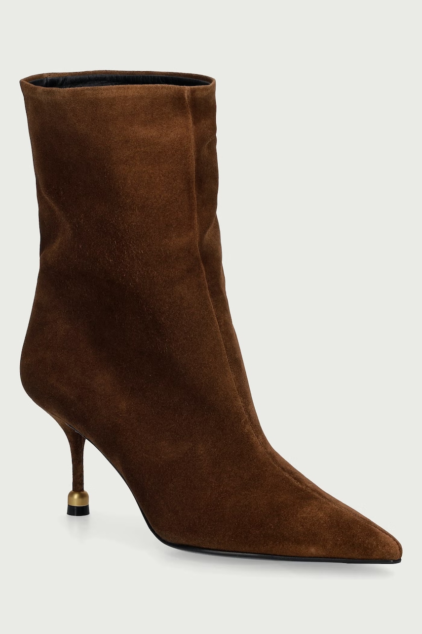 Vanda Novak  členkové čižmy dámske semišové Elena Cozy Brown