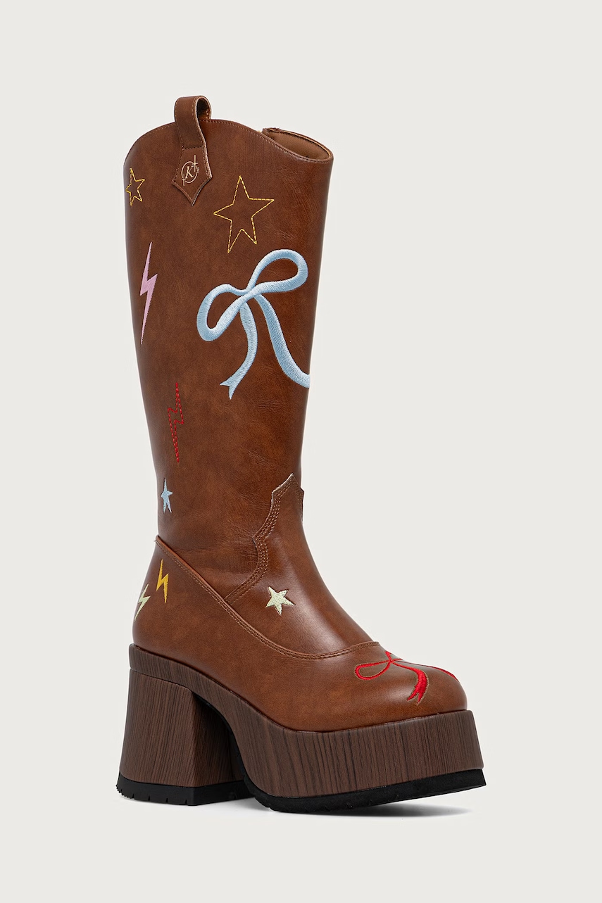 Koi Footwear  cizme cu platformă pentru femei Jettison Chunky Cowboy Boots