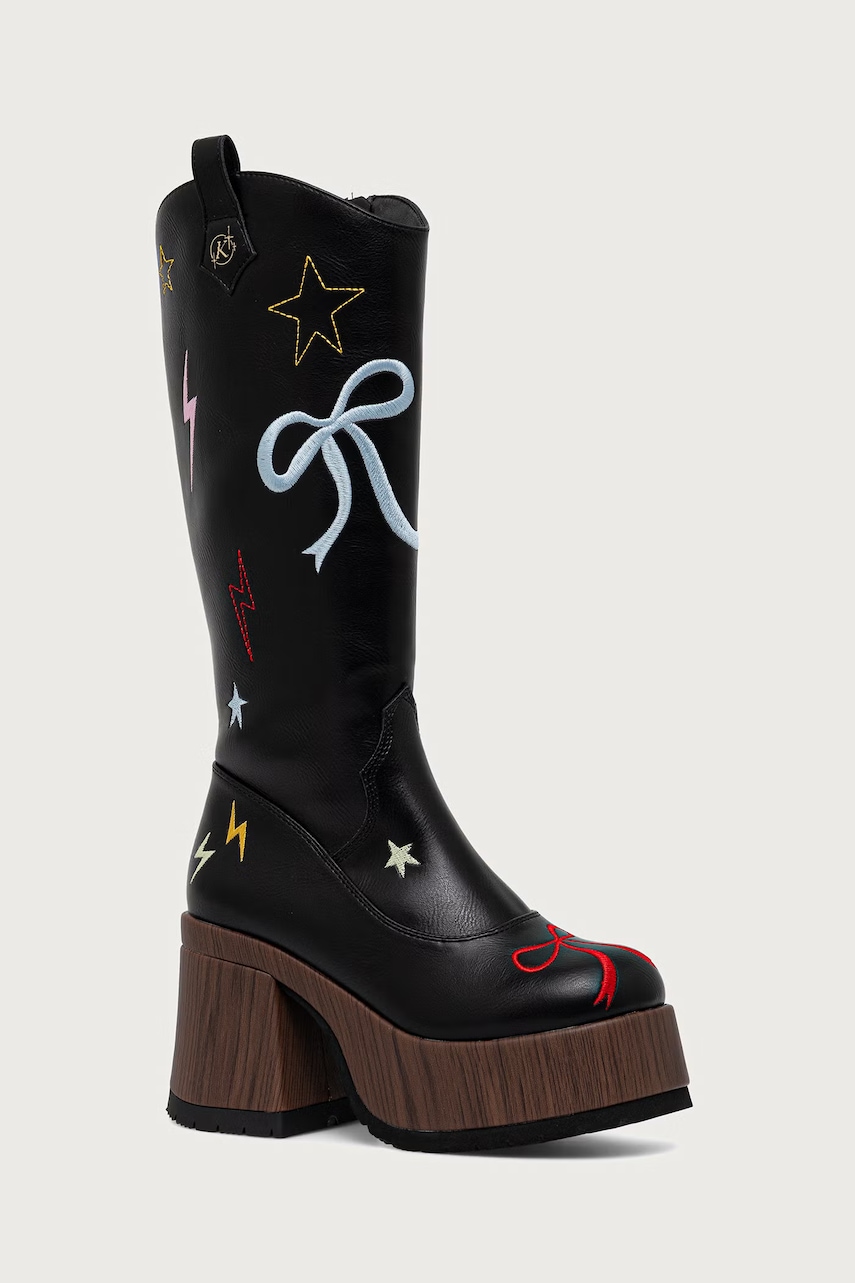 Koi Footwear  cizme cu platformă pentru femei Jettison Chunky Cowboy Boots